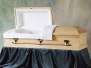 solid poplar casket